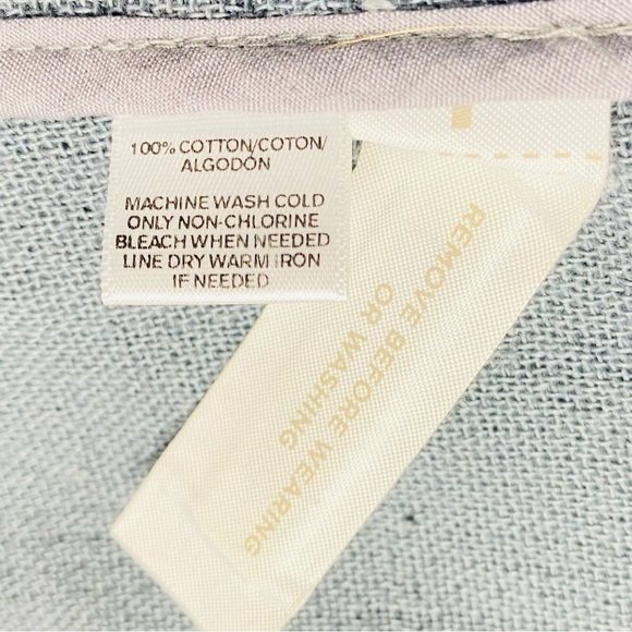 Ann Taylor Loft Women’s 6 Gray 100% Cotton Full Zip Long Sleeve Denim Jacket - Picture 6 of 8